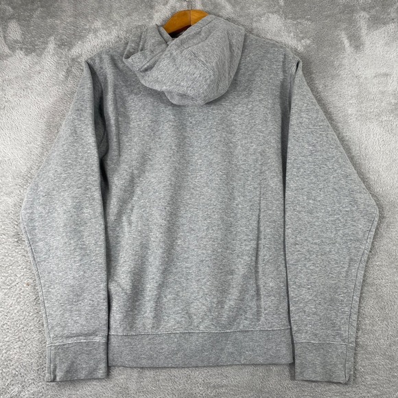 Nike Pullover Hoodie Mens Medium Gray Fleece Swoosh Logo Sweatshirt - Picture 2 of 9